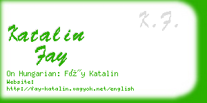 katalin fay business card